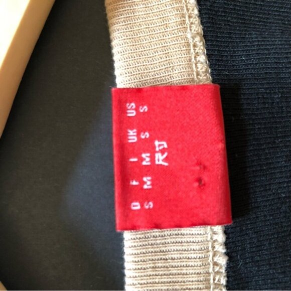 Esprit Ribbed Black & Tan Sleeveless Tank Dress Small Y2K Logo - Picture 11 of 13